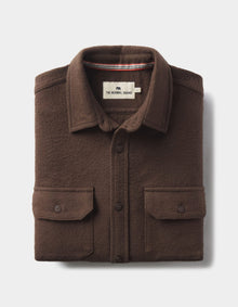 Men | Heavyweight Chamois Overshirt | Dark Brown