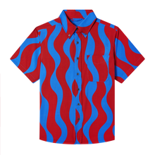 The Squiggle Shirt | Deep Cherry Blue