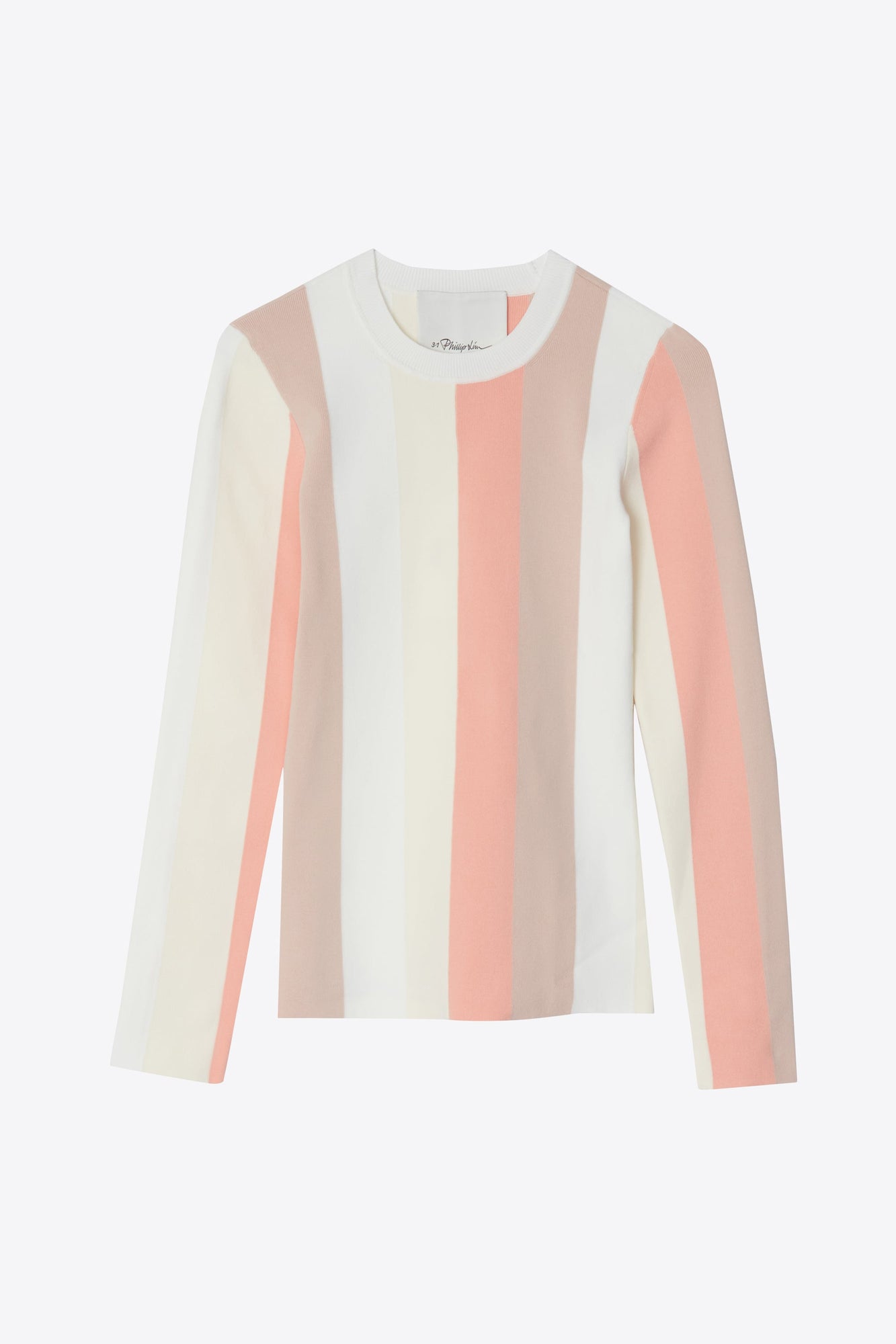 Colorblock Stripe Ribbed Top | Ivory Multi
