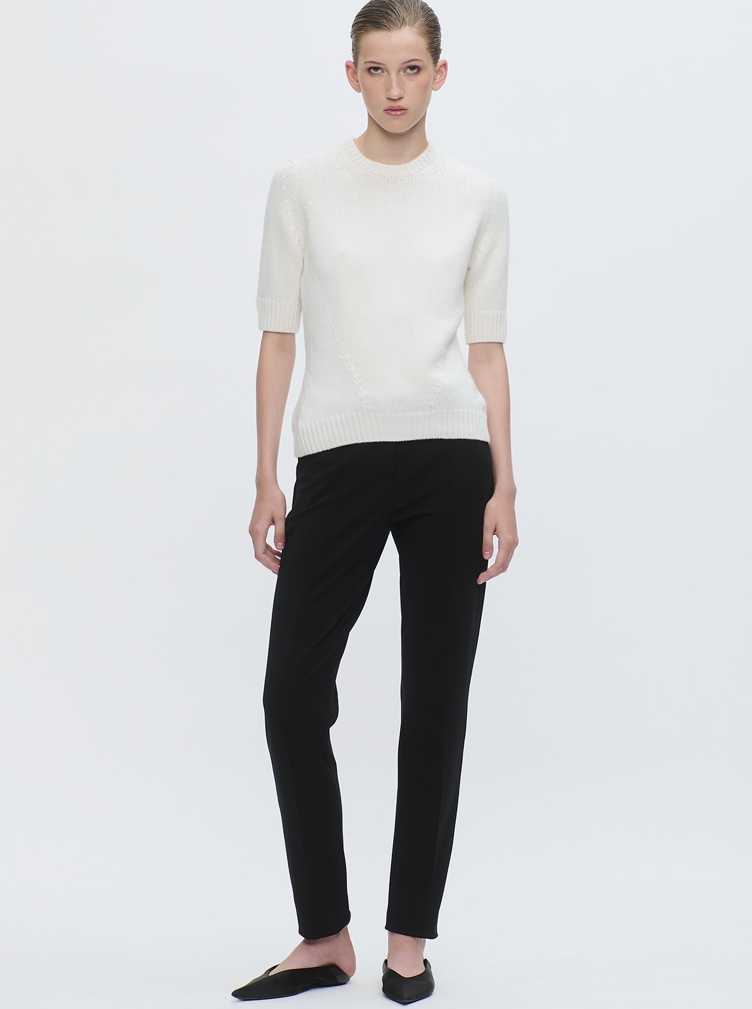 Portia Crewneck Cashmere Sweater | Ivory