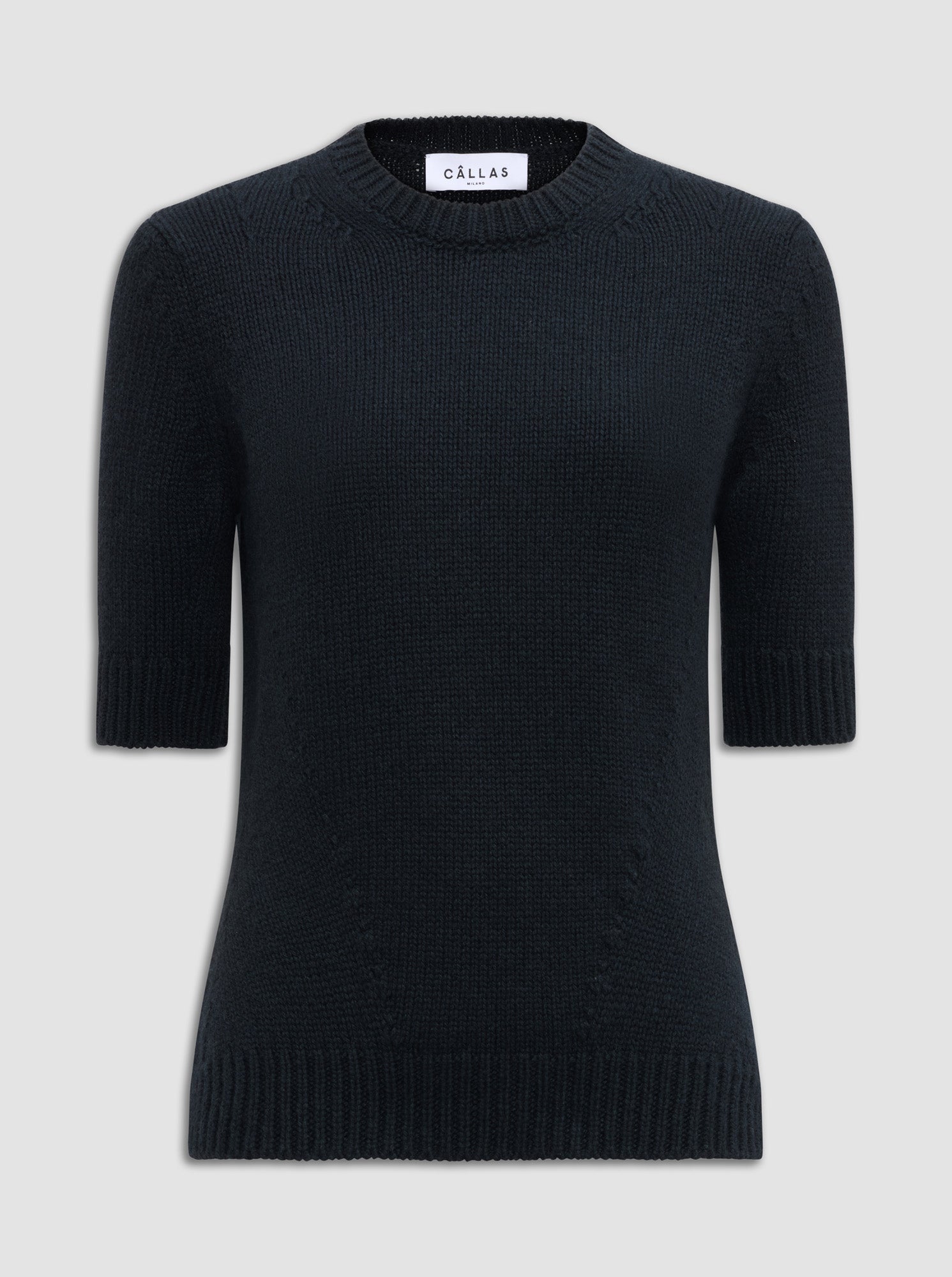 Portia Crewneck Cashmere Sweater | Black