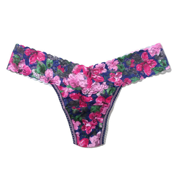 Signature Lace Low Rise Thong | Tis' The Season (Blue)