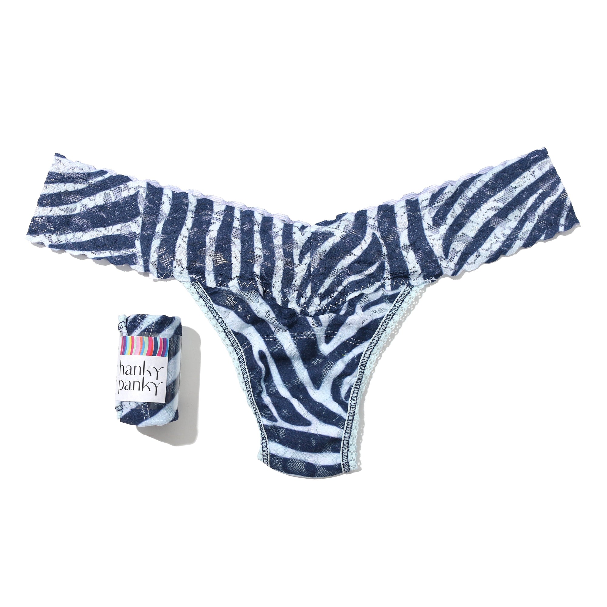 Signature Lace Low Rise Thong | Safari