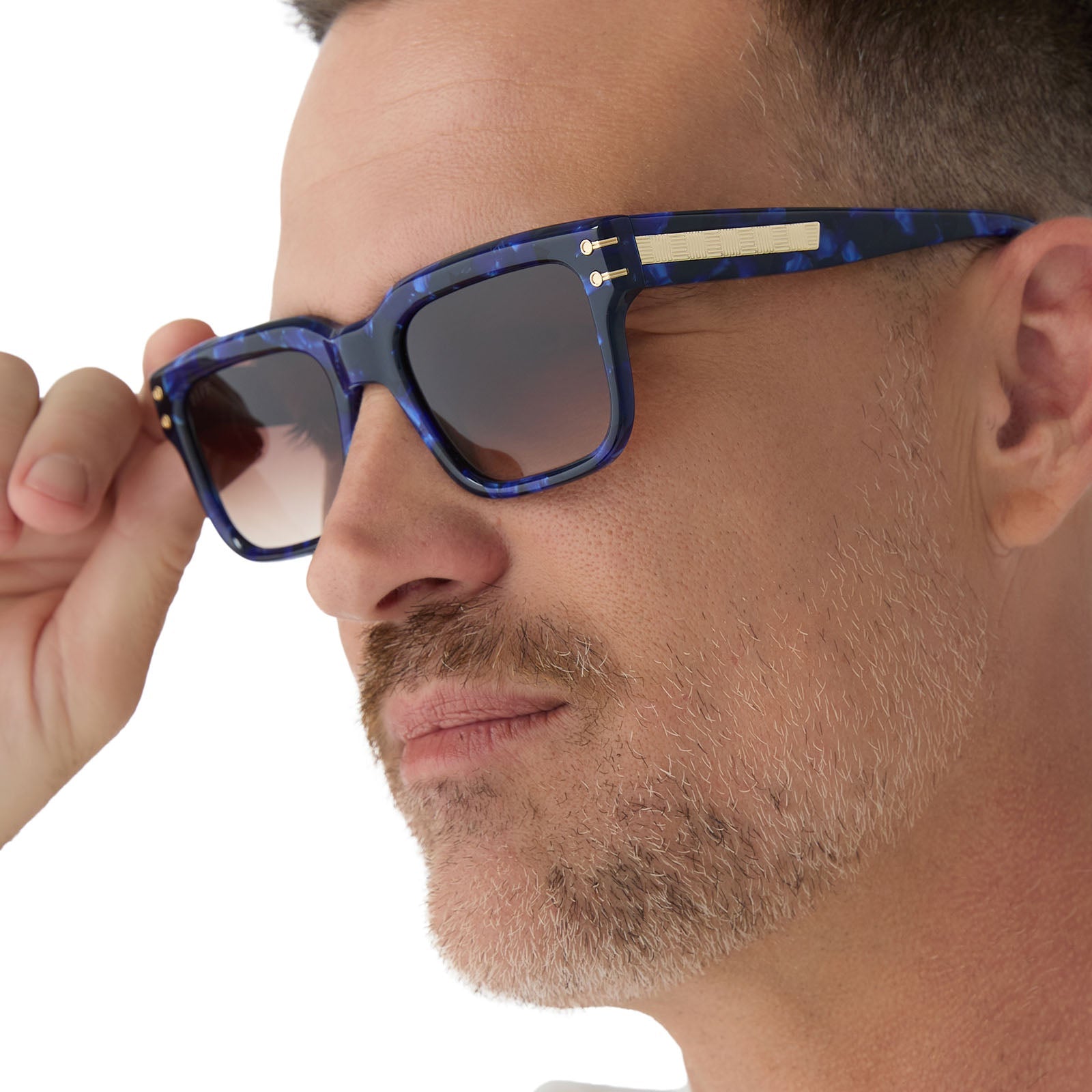 Mens | Prince Fiyero Sunglasses | Midnight Blue Tortoise | Warm Brown Lenses