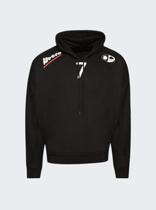 Men | PROTOTYPES | Moved Neckline Hoodie Washed | Black