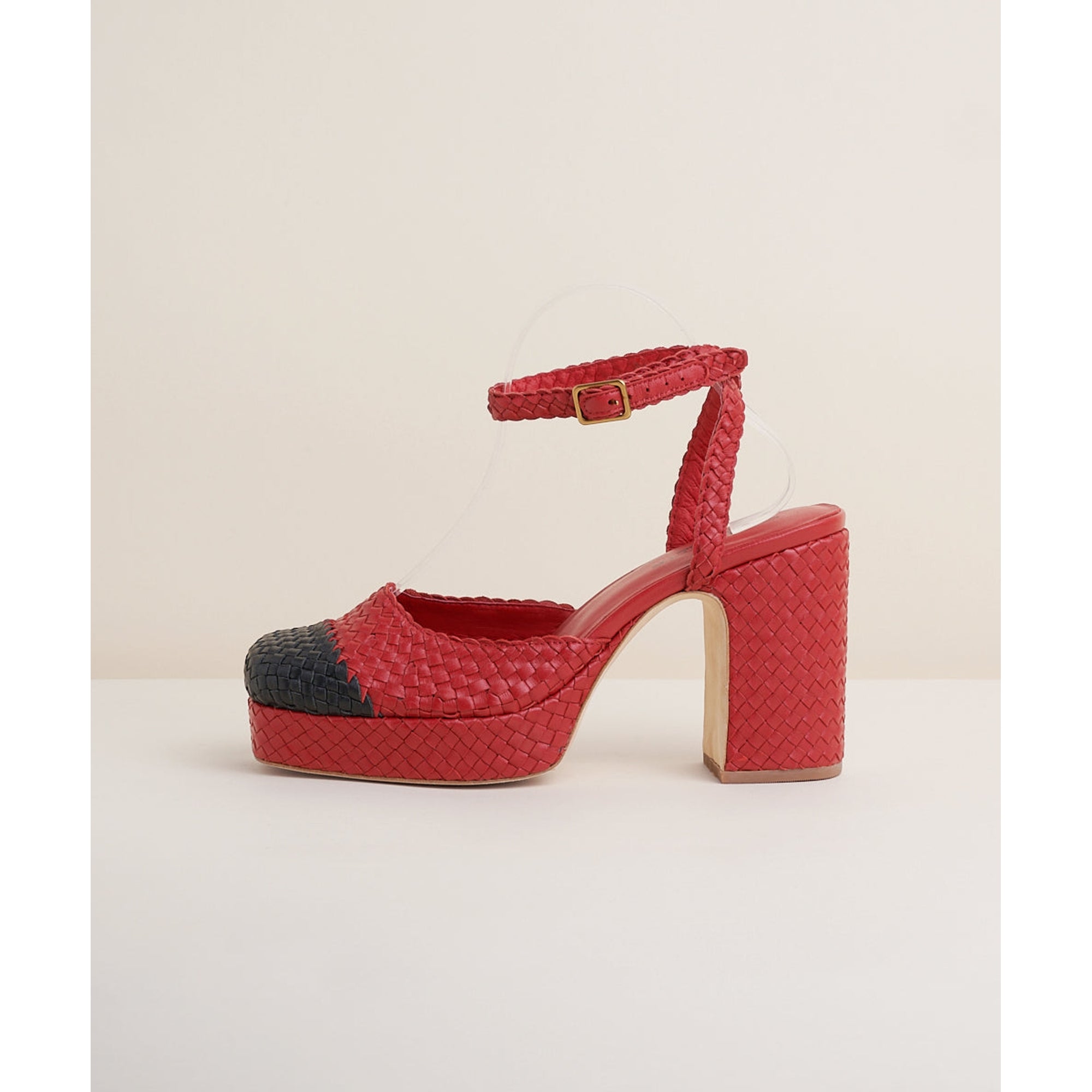 Penelope Woven Platform Heel | Kiss Black