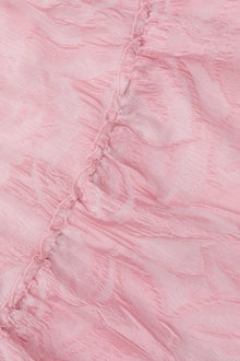 Pink Textured Cloqué Layer Dress | Bleached Mauve