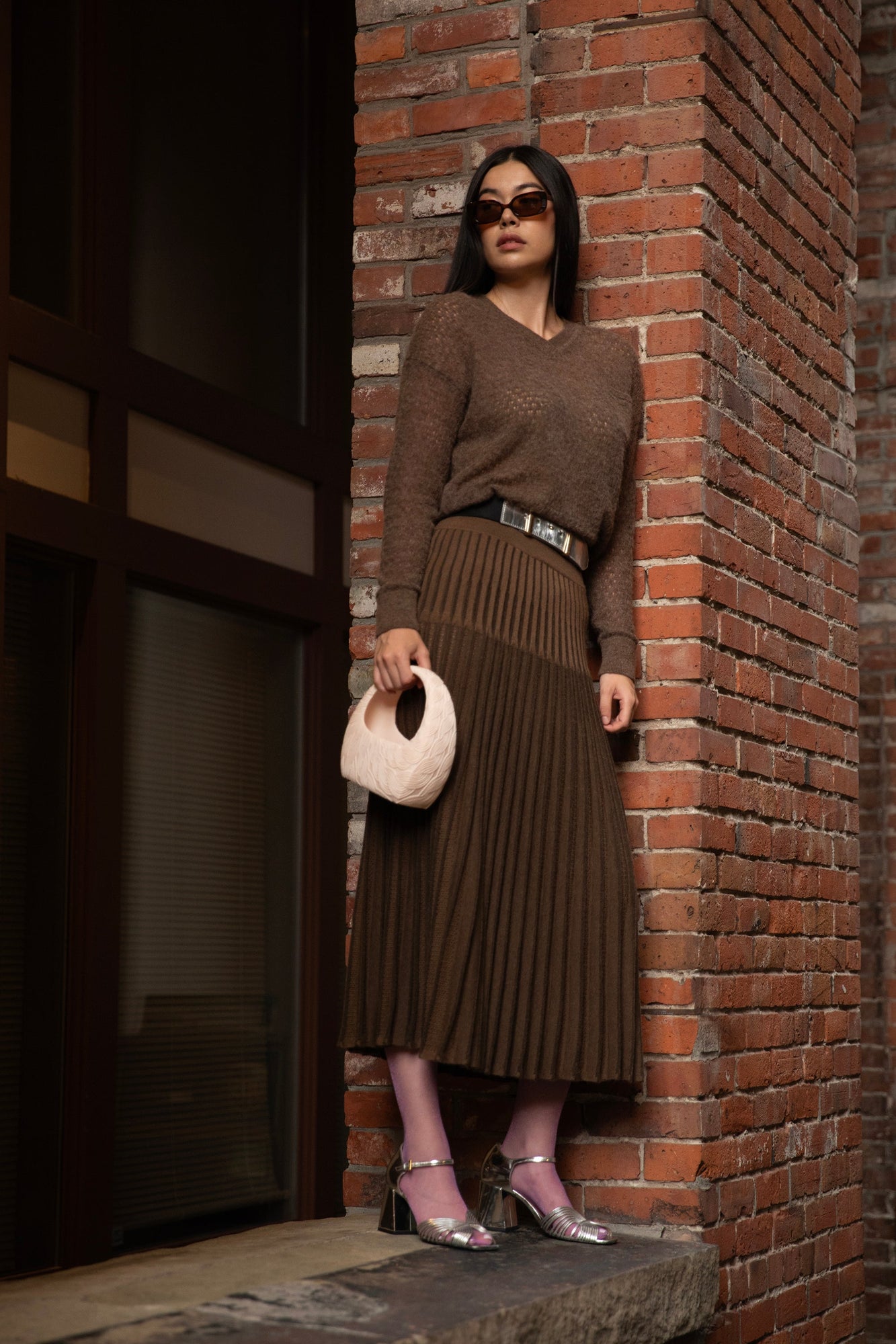 Lacey Pointelle Pullover | Cedar