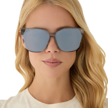 Womens | Gia Sunglasses | Smoke Marble | Grey/Silver Flash Lenses