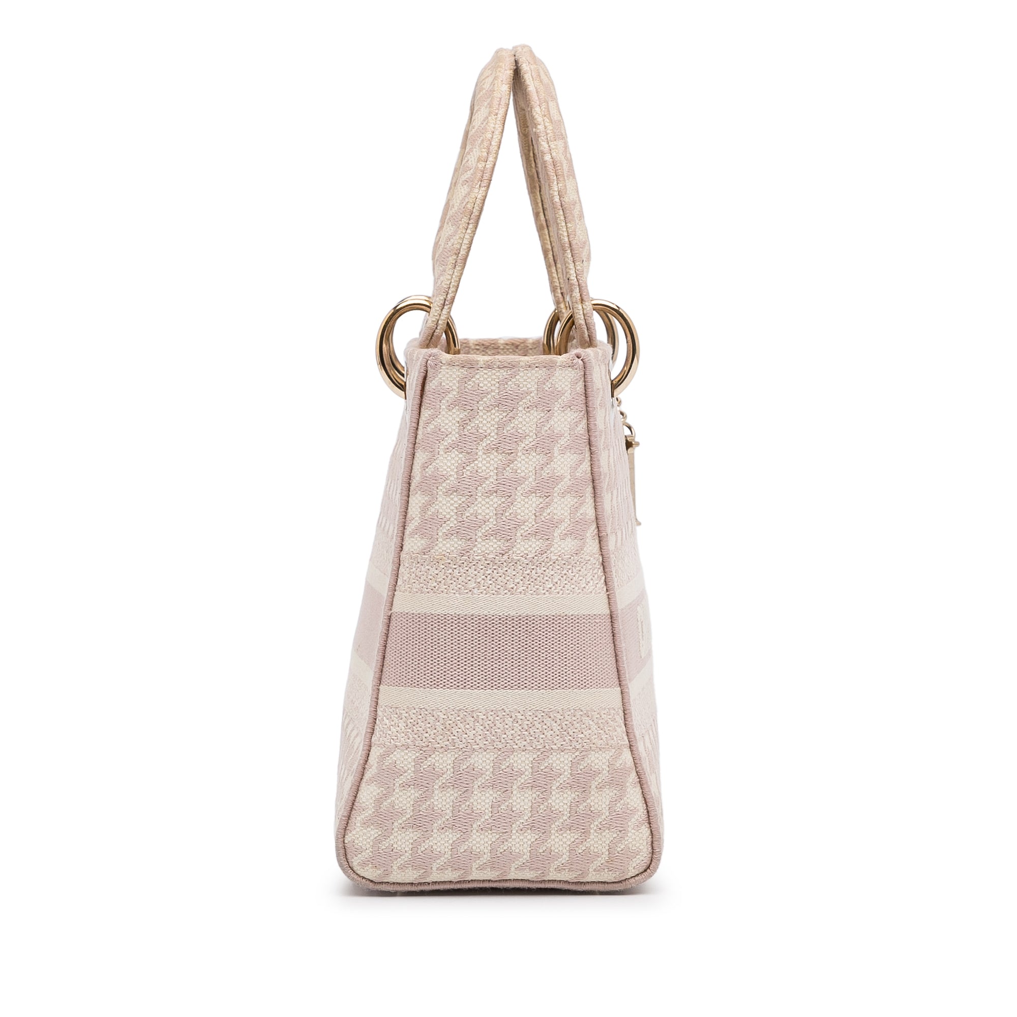 Dior Pre-Owned Small Houndstooth Lady D-Lite | Women | Pink x Light Pink