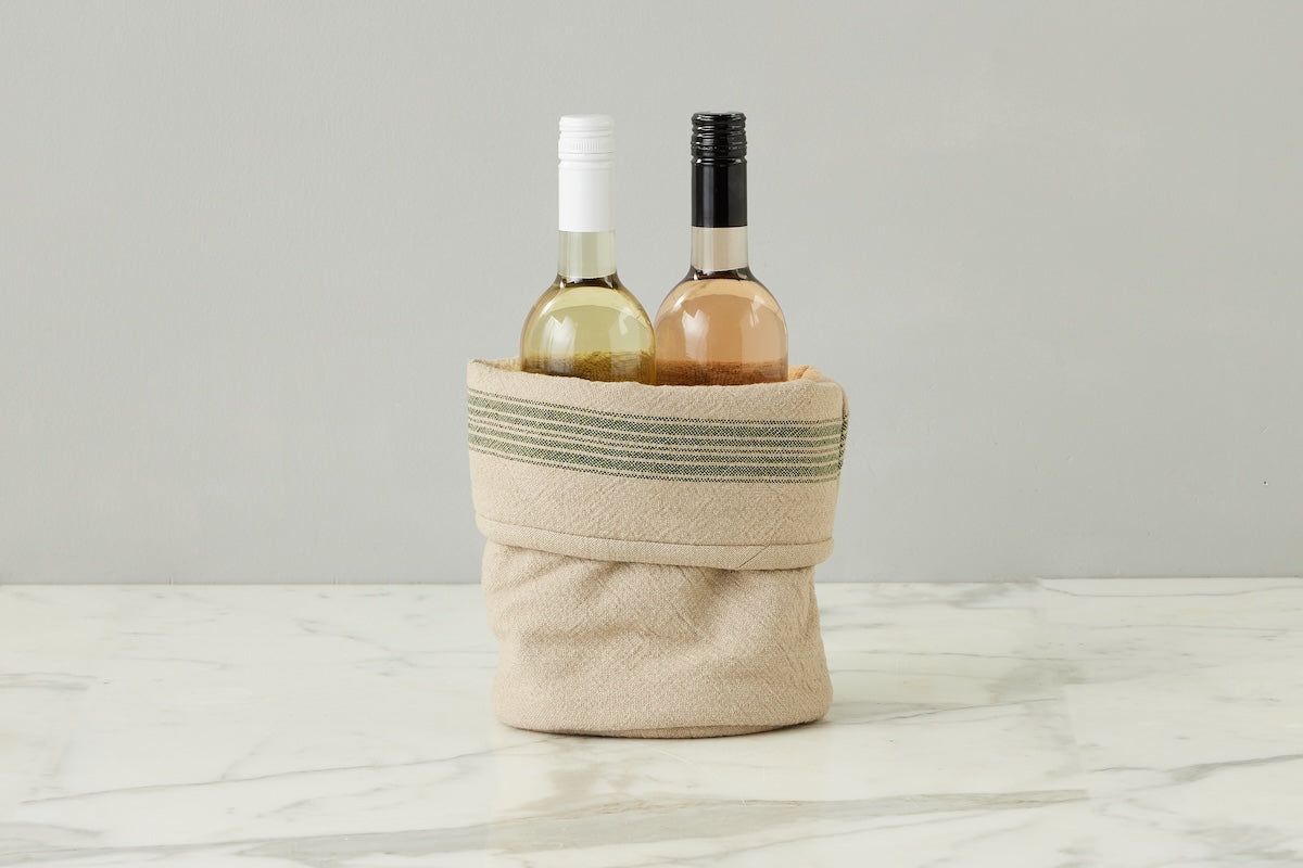 Bistro Bag | Vintage Spruce Green Stripe | Set of 2