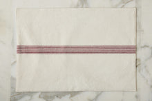 Rectangle Placemats | Vintage Merlot Red Stripe | Set of 4
