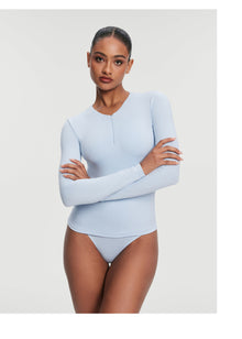Quarter Zip Long Sleeve Top | Sky Blue