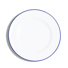 Rimmed Bread and Butter Plate (Set of 2) | Bone China | White | Cobalt Blue | Line Collection