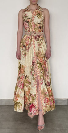 Long Shirt Dress With Buckle Belt | Ivory Mix