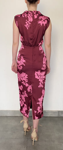 Midi Dress | Black/Magenta