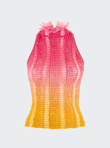 Women | Roberta Einer | Angel Sheer Ombre Top | Pink & Orange