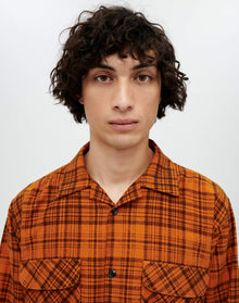 Mens | 50s Plaid Straight Bottom Shirt | Marmalade Charcoal