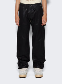 Men | Rhude | Oil Stain Reza Double Knee Jeans | Black