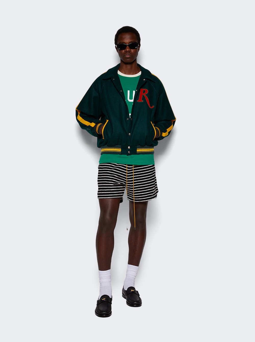 Men | Rhude | Raglan Varsity Jacket | Green