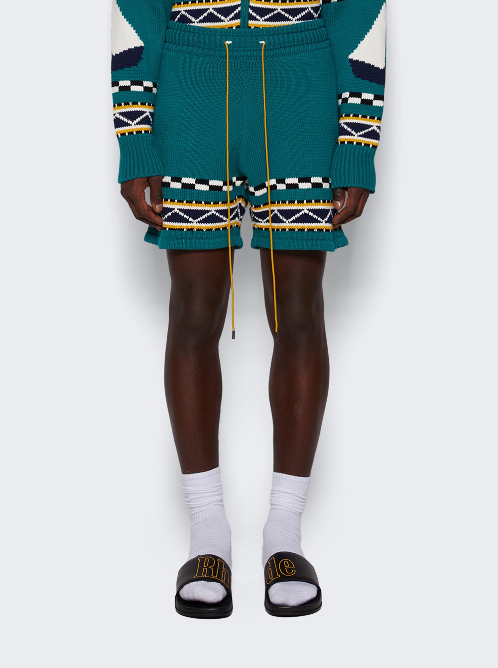 Men | Rhude | Bateau Short | Emerald & Crème