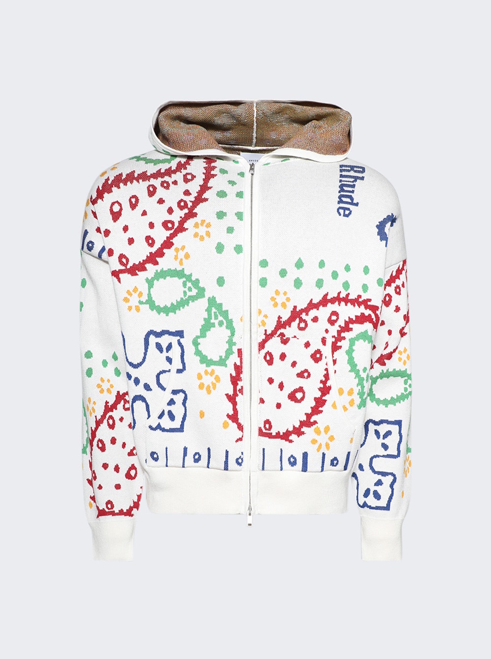 Men | Rhude | Bandana Knit Full Zip Sweater Multicolor | Multi