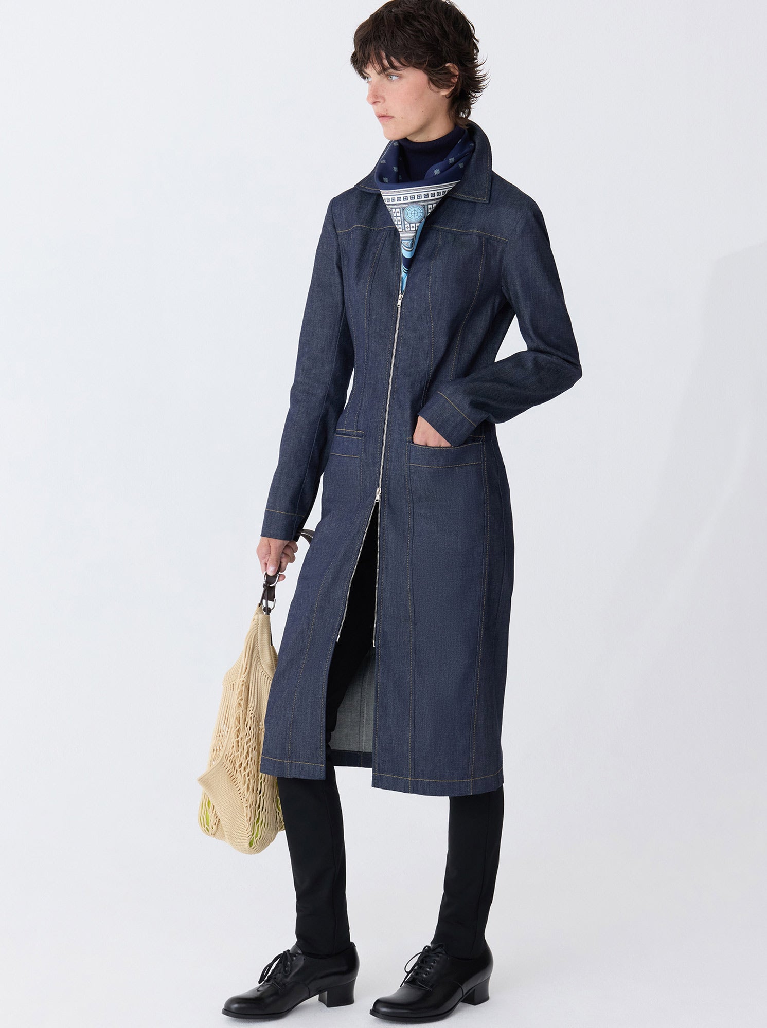 RIIA Long Jean Jacket | Indigo