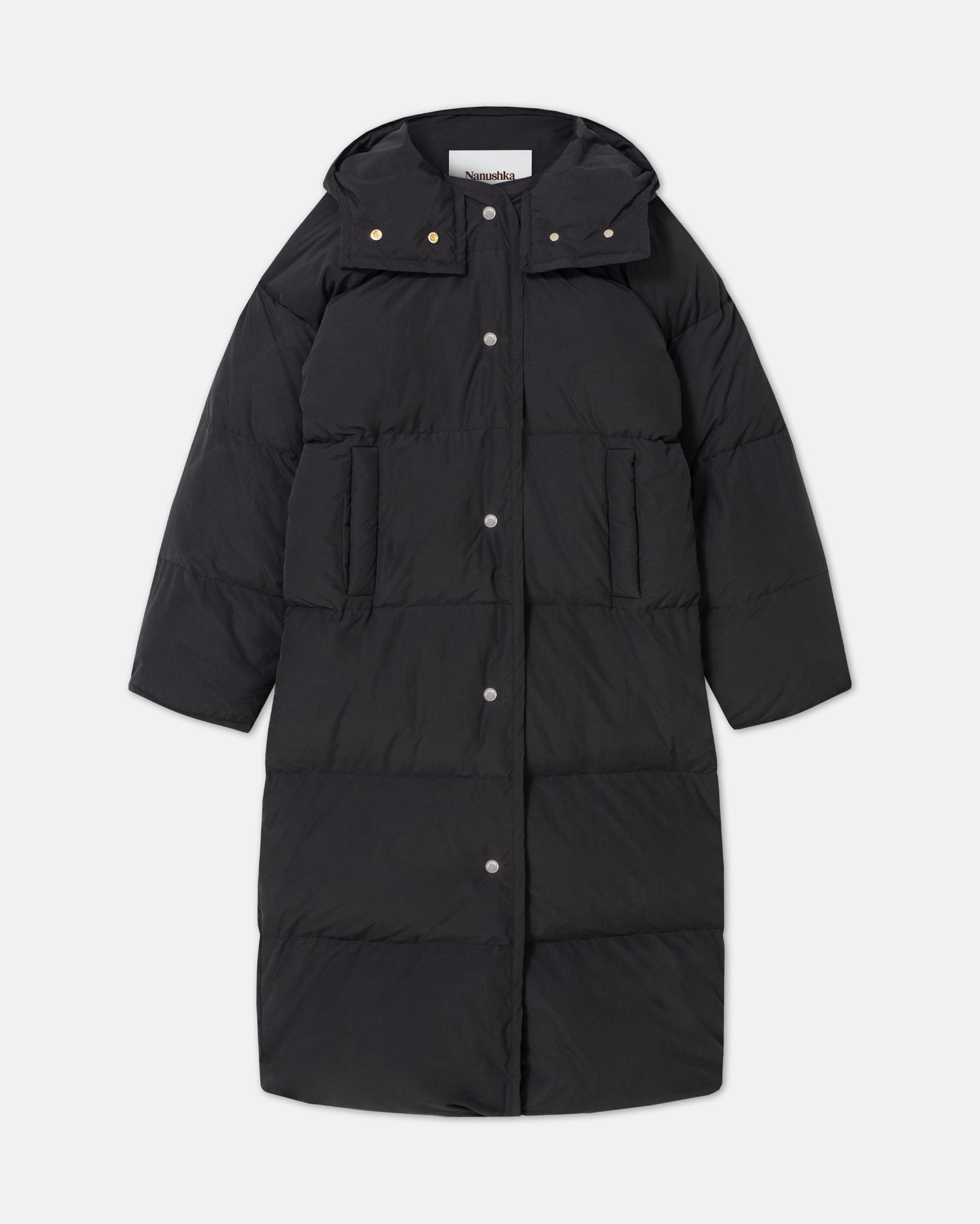 Unisex | Riva Tech Poplin Puffer Coat | Off Black