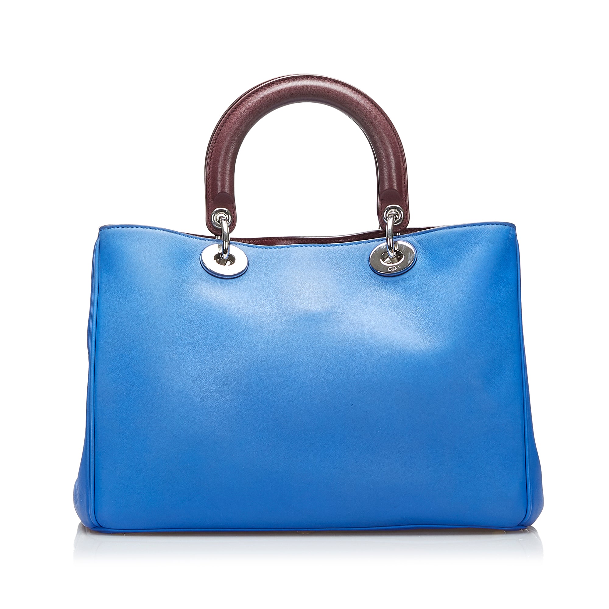 Dior Pre-Owned Medium Embroidered Diorissimo Satchel | Women | Blue