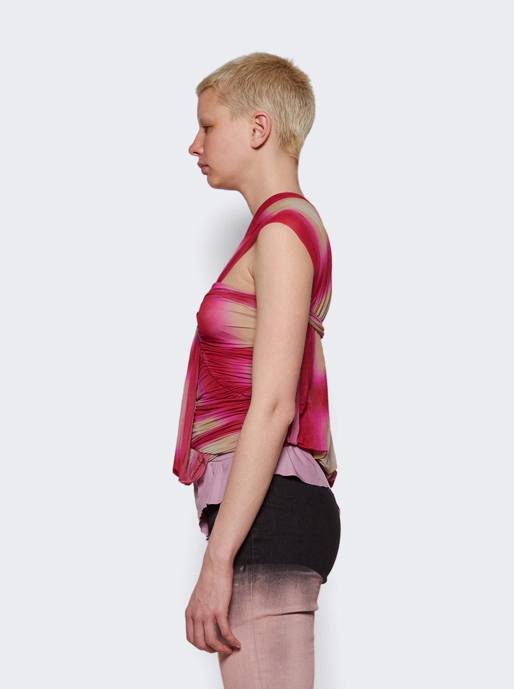 Women | Rick Owens | Edfu Top | Fuchsia Plaid