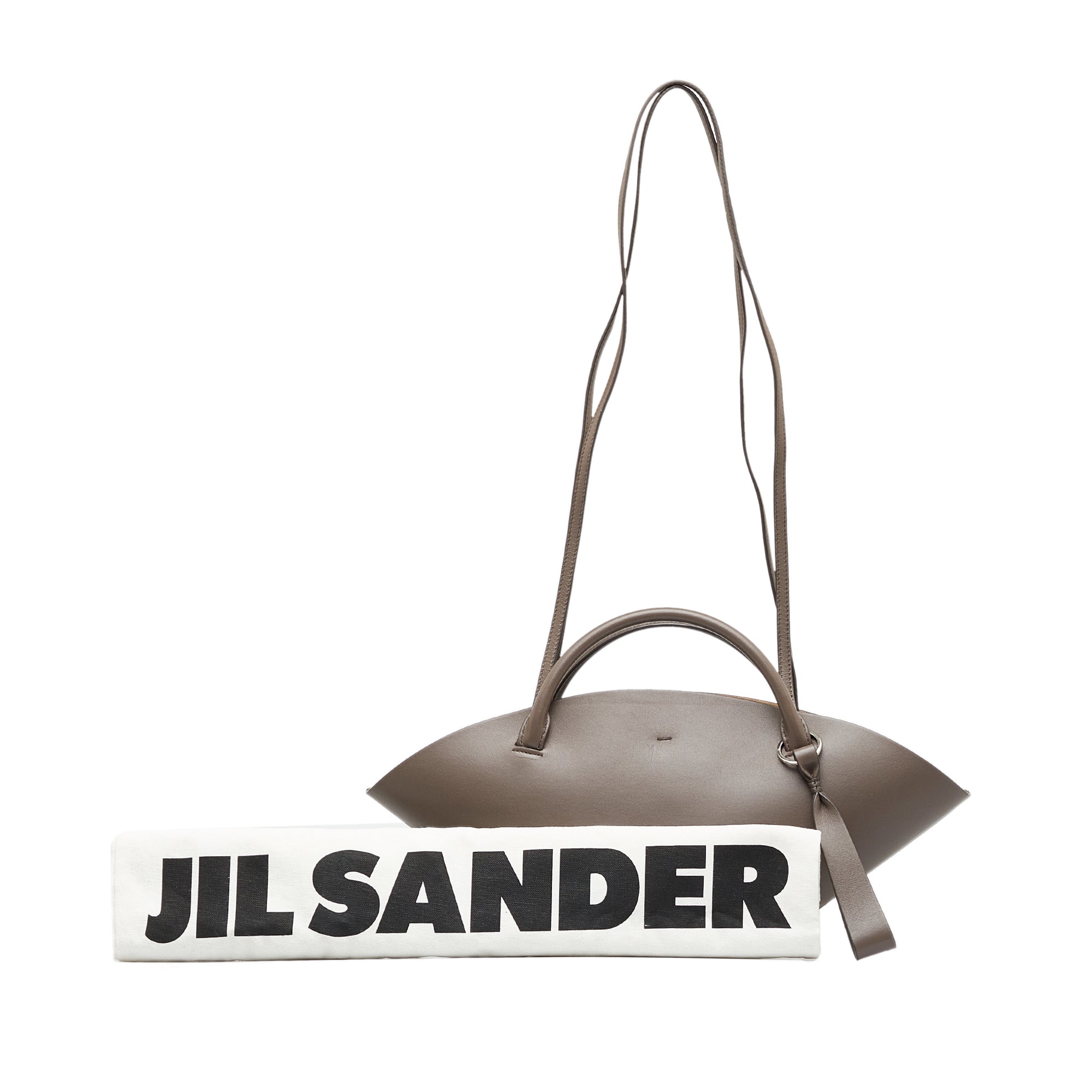 Jil Sander Pre-Owned Sombrero Leather Satchel | Women | Brown x Dark Brown