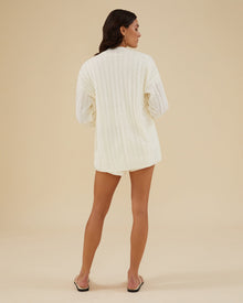 Rachel Parcell | Cable Cardigan | Ivory