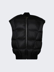 Men | Rick Owens | Padded Leather Jumbo Flight Vest | Black