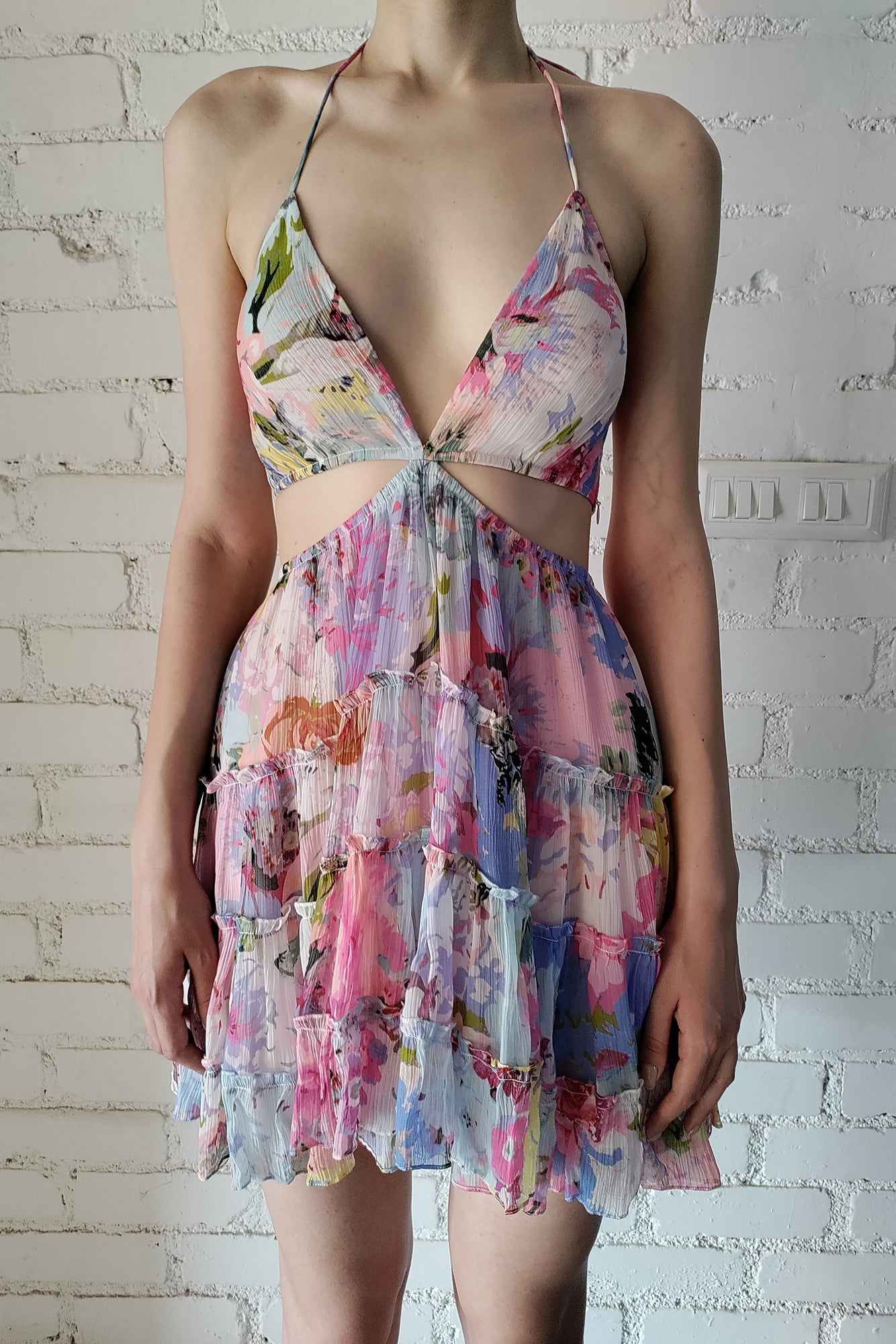 Short Dress | Pink/Powder Blue