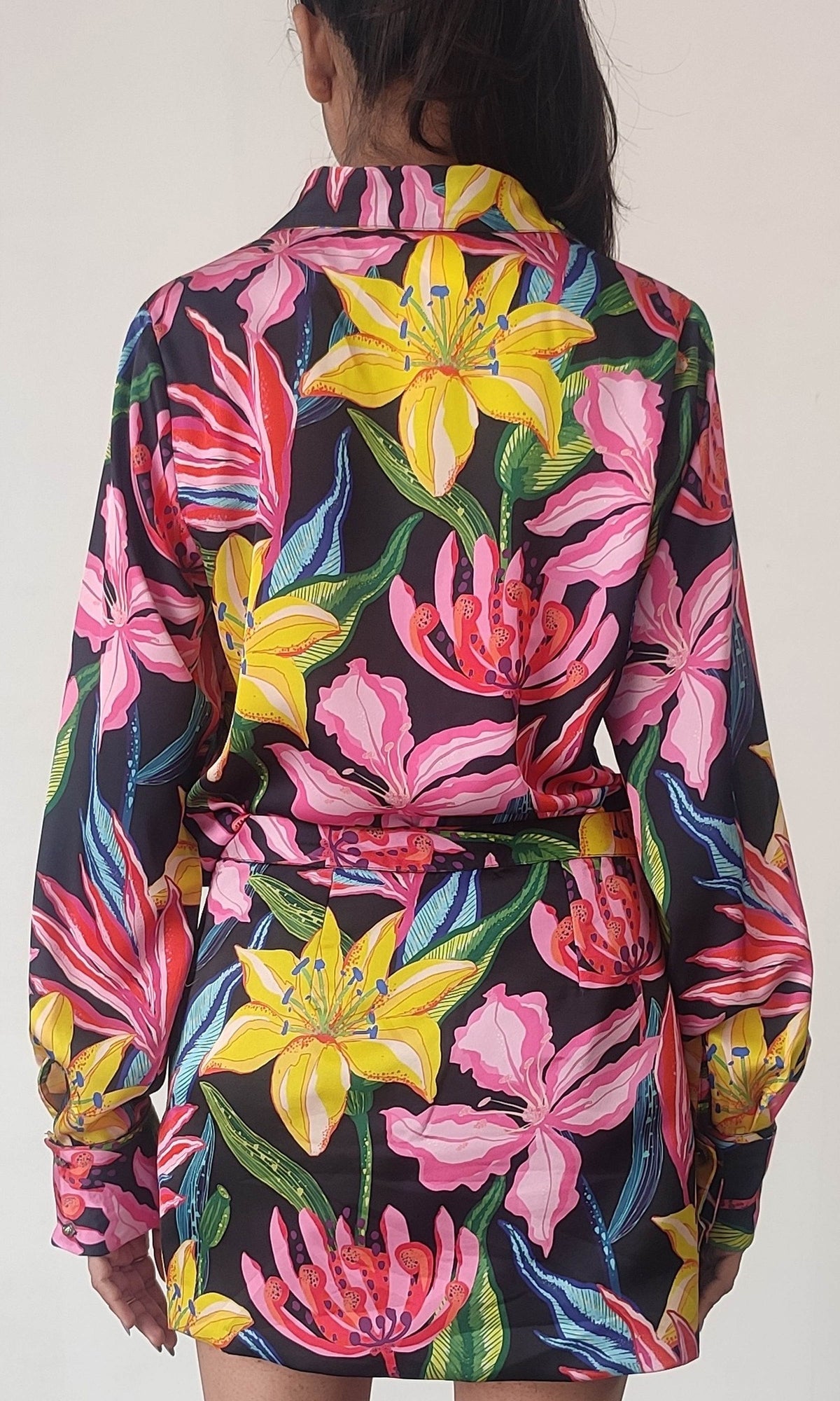 Rococo Sand | Chris Polyester Shirt | Black Multi