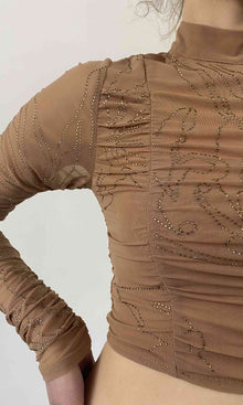 Rococo Sand | Dream Nylon-Power Mesh Top | Nude