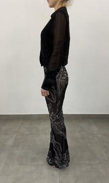 Rococo Sand | Dream Polyester Chiffon Body Suit | Black