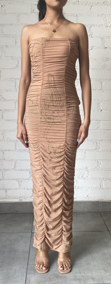Maxi Tube Strapless Dress | Nude