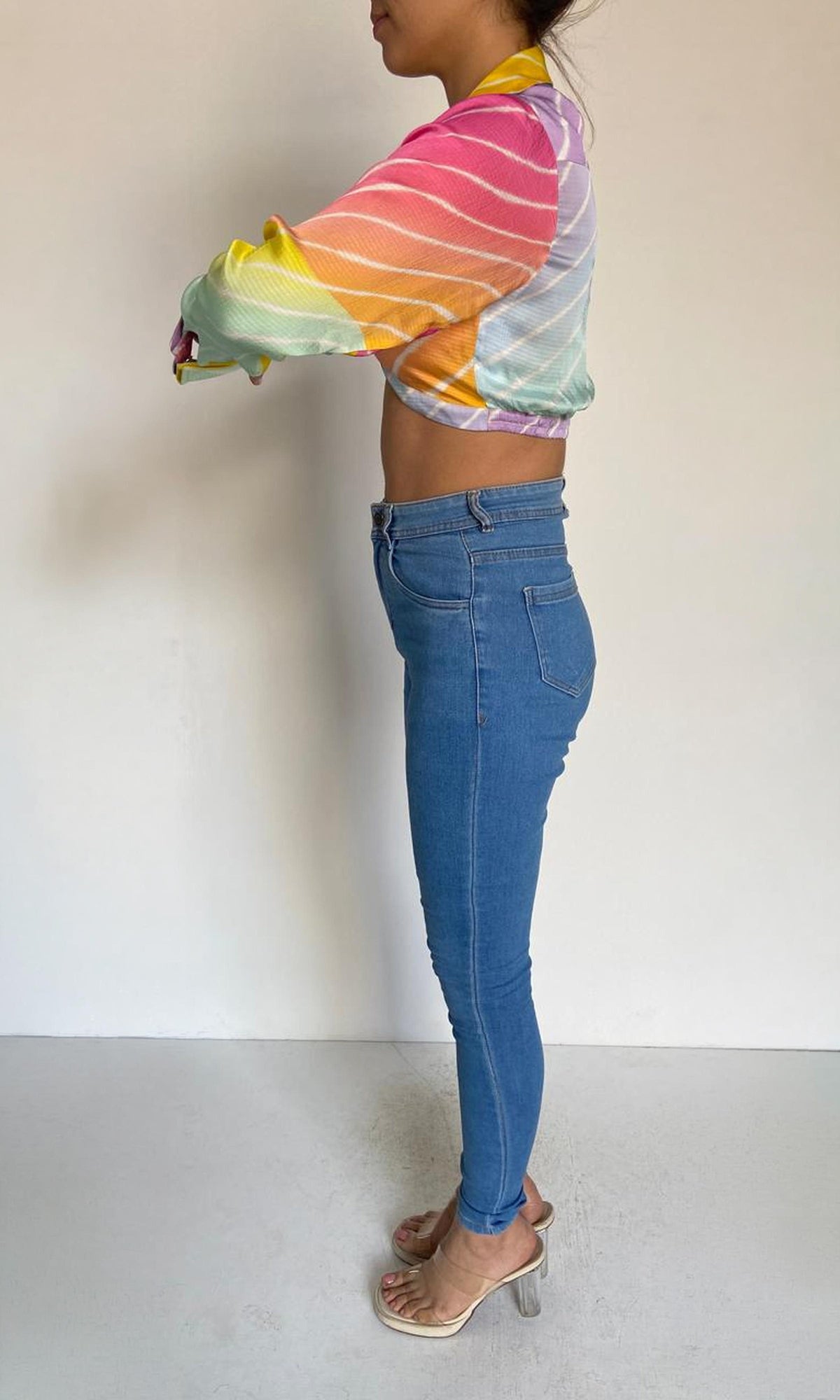 Rococo Sand | Evie Polyester Crepe Top | Multicolor