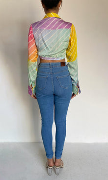Rococo Sand | Evie Polyester Crepe Top | Multicolor