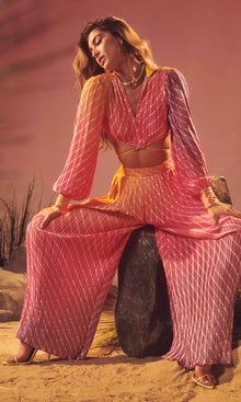 Rococo Sand | Evie Polyester Top | Rainbow