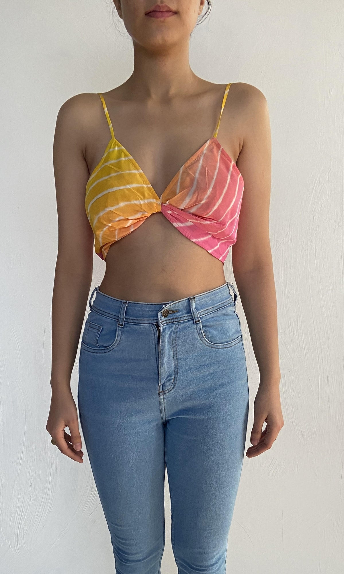 Rococo Sand | Evie Polyester Crepe Top | Multi
