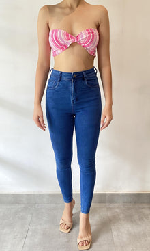 Rococo Sand | Inv Polyester Crepe Bandeau | Pink Multi