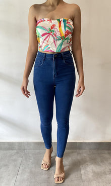Rococo Sand | Inv Polyester Satin Top | Multi