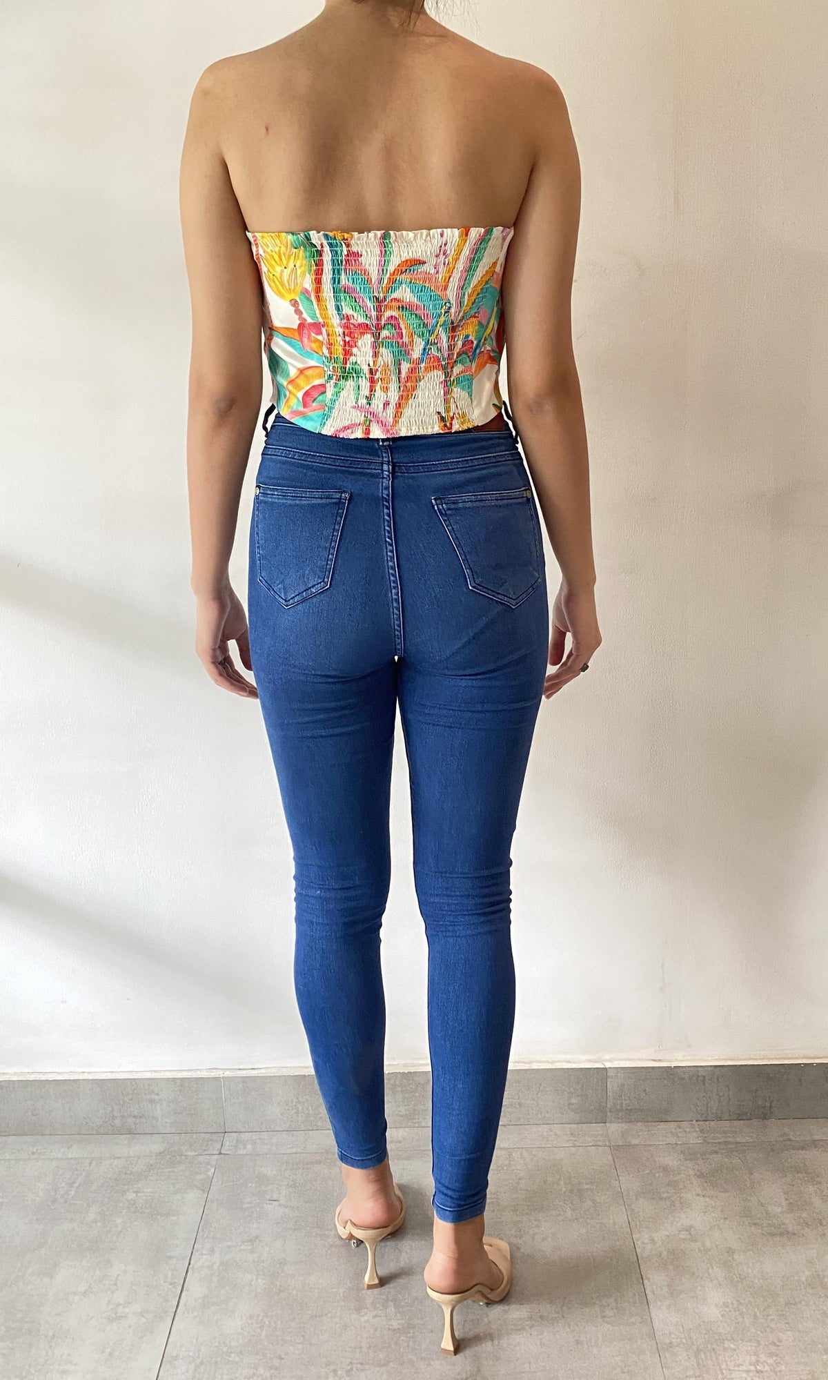 Rococo Sand | Inv Polyester Satin Top | Multi