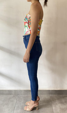 Rococo Sand | Inv Polyester Satin Top | Multi