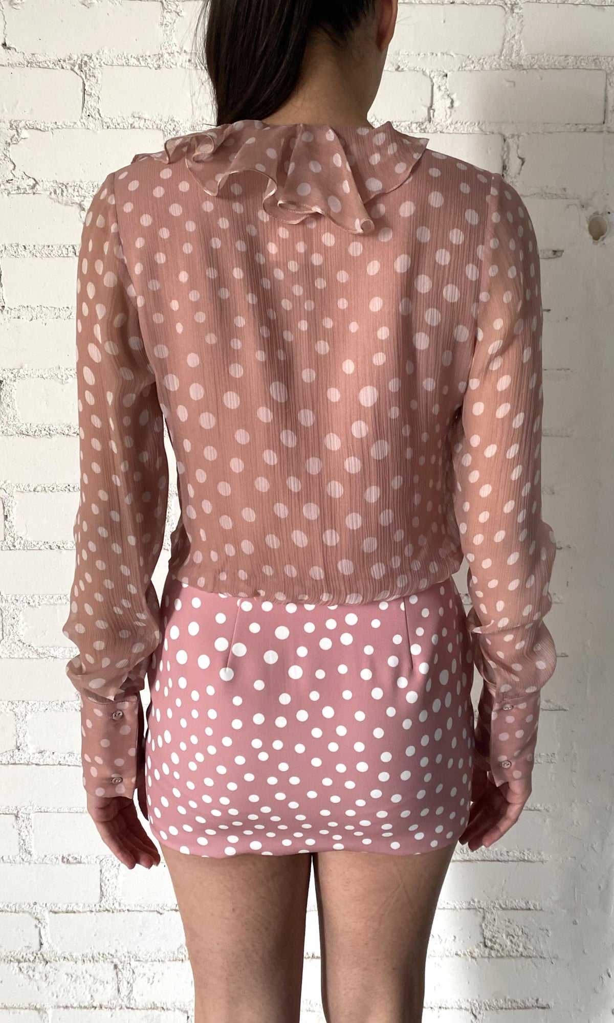 Rococo Sand | Jace Viscose Crinkle Chiffon Short Dress | Pink
