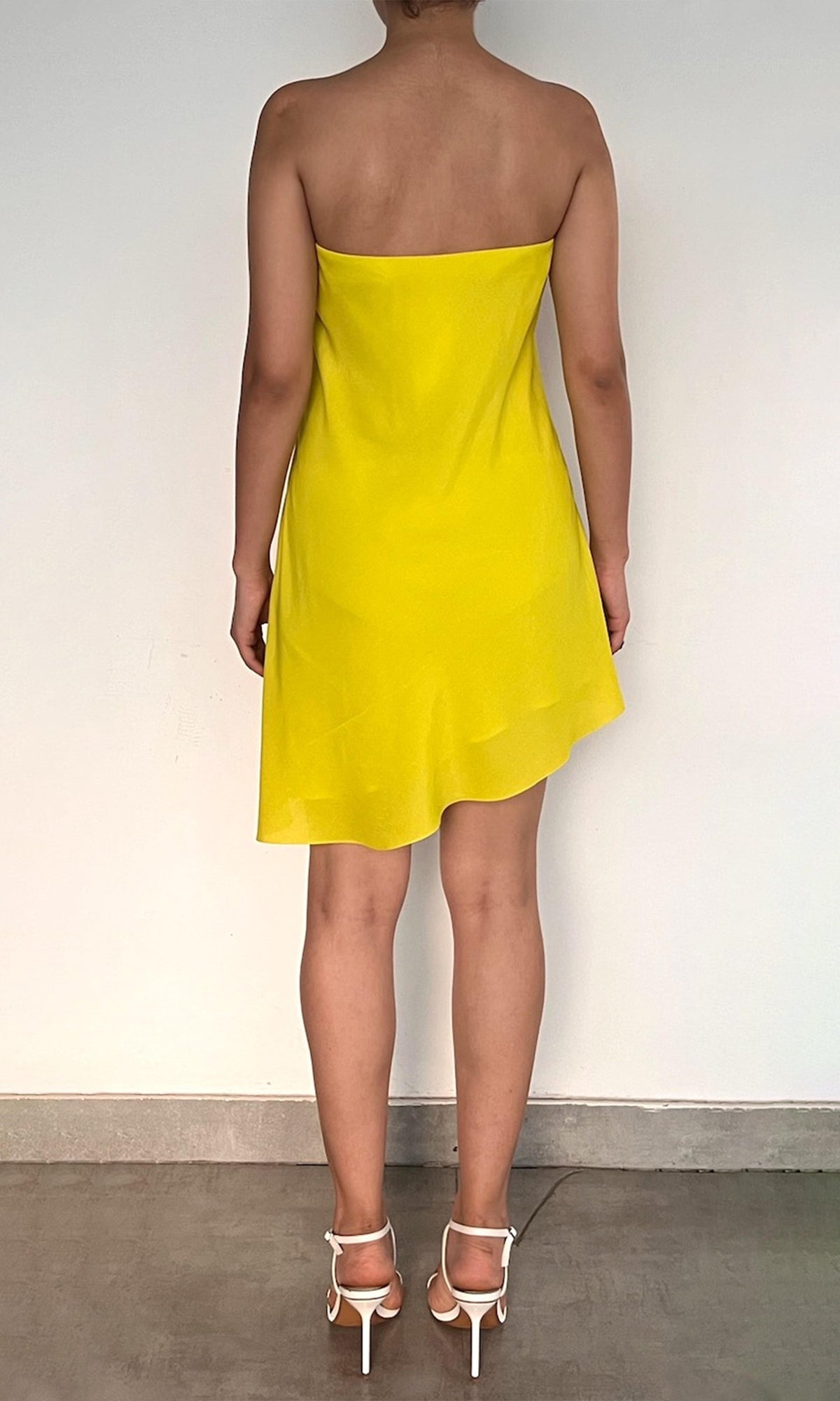 Rococo Sand | Juri Viscose Crepe Heavy (Skw 3202) Mini Dress | Yellow Purple