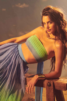 Long Skirt | Blue/Green Ombre