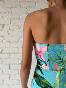 Strapless Midi Dress | Turquoise